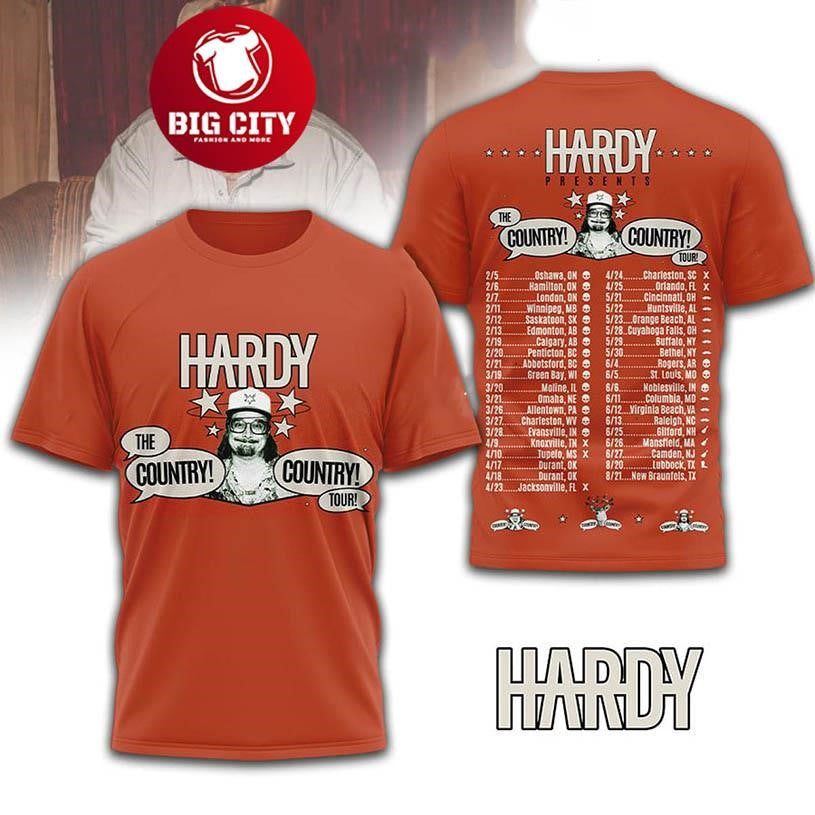 Hardy The Country Tour 2025 Two Sided Shirt
