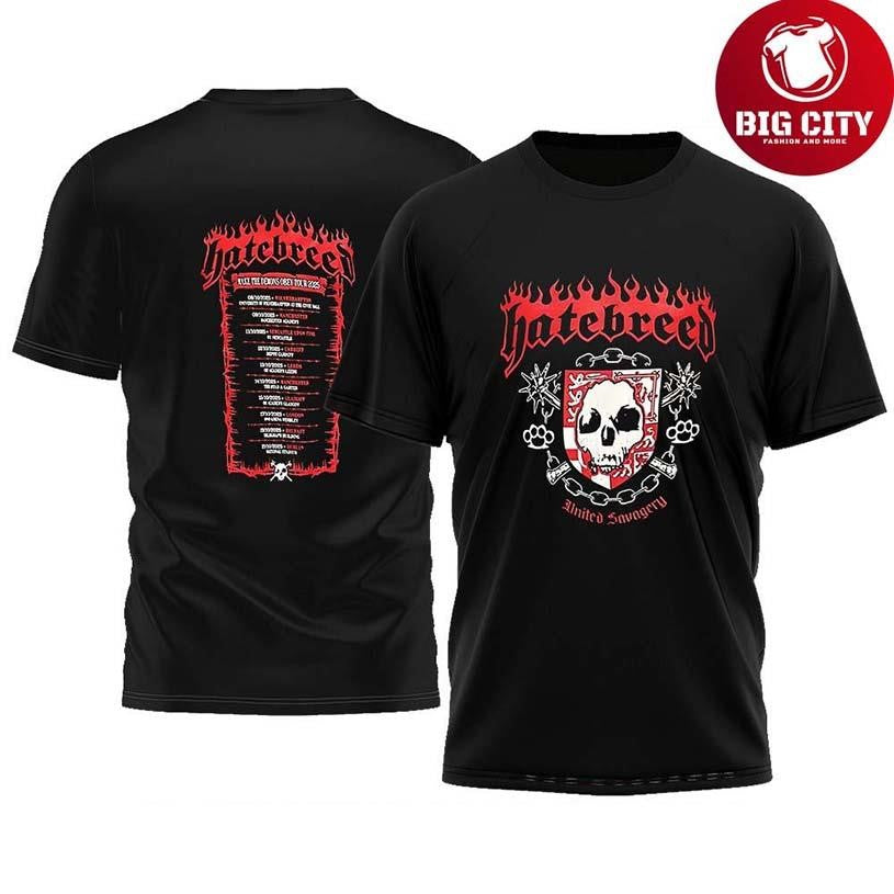 Hatebreed United Savagery Make The Demons Obey Tour 2025 Dates Back Shirt