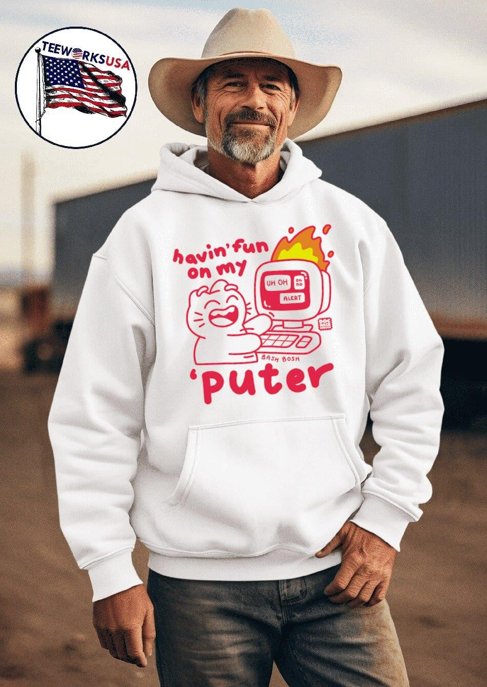 Having Fun on my Puter Shirt
