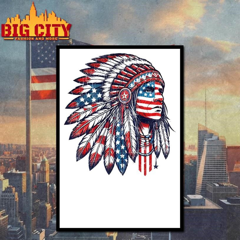 Headdress Native American Chief Indian Heritage Pride Men Shirt