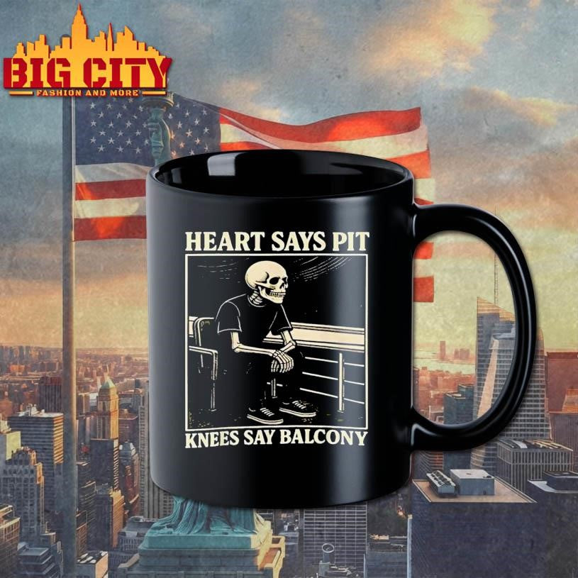 Heart Says Pit Knees Say Balcony Skeleton Chair Shirt