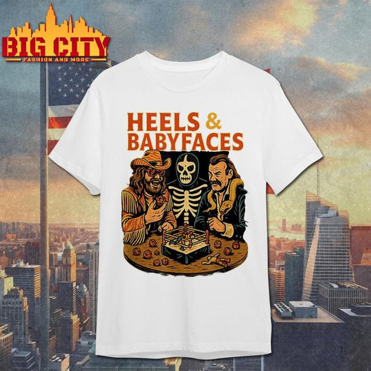 Heels Babyfaces Retro Wrestling Tabletop Rpg Shirt