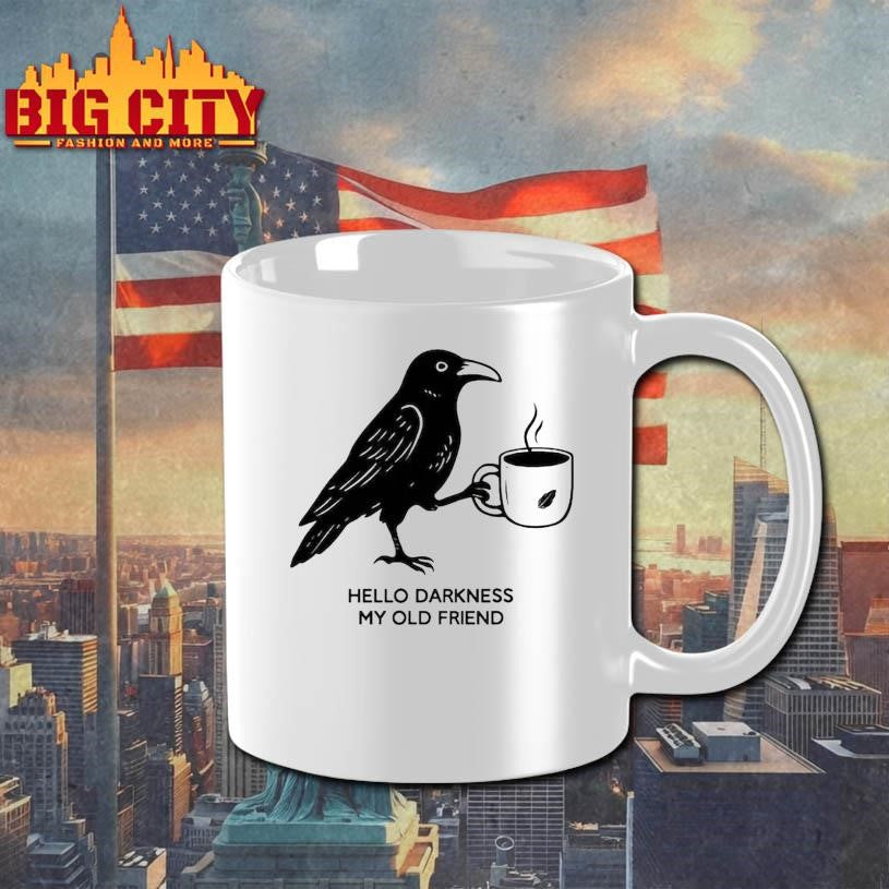 Hello Darkness My Old Friend Crow Coffee 2025 Shirt