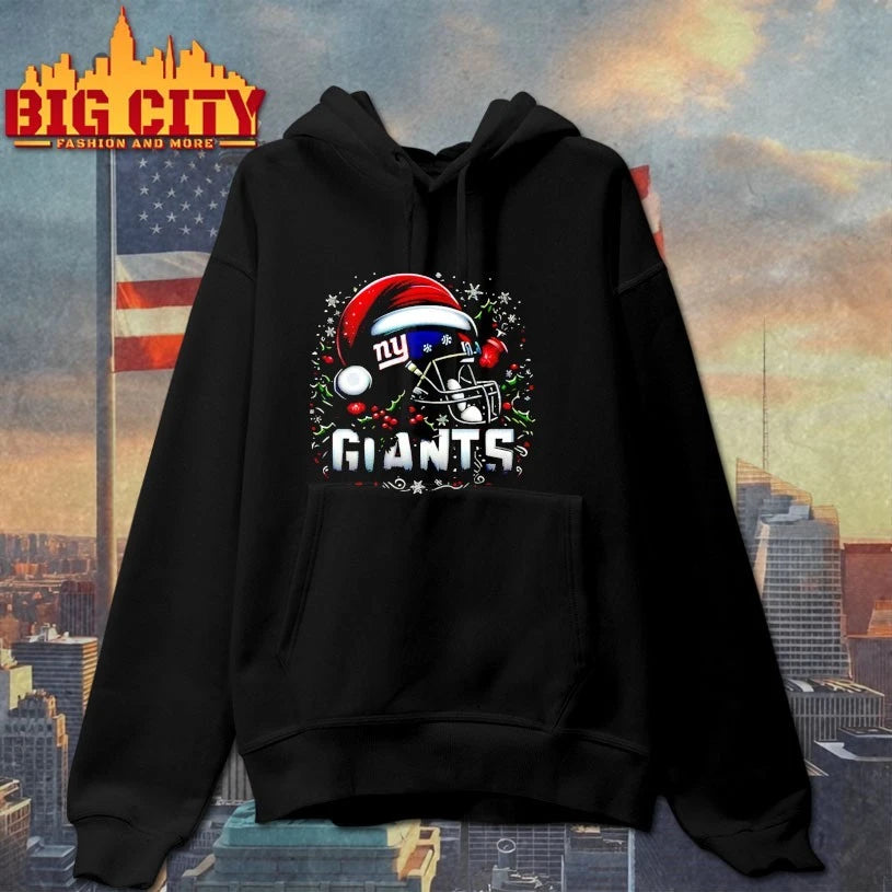 Helmet Santa Hat New York Giants Christmas shirt