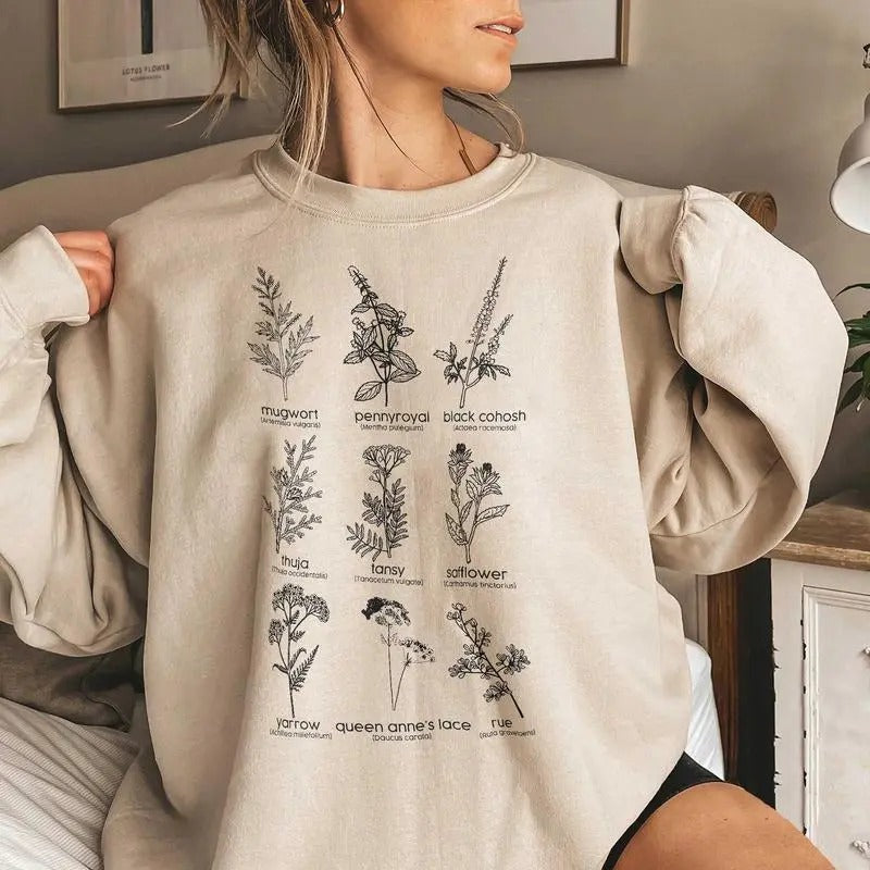 Herbs for Reproductive Freedom Unisex Jersey T- shirt, Sweatshirt, Hoodie for Women Lady - Full Color Full Size Top Womenswear Tshirt Sweatshirt Hoodie Cotton Check