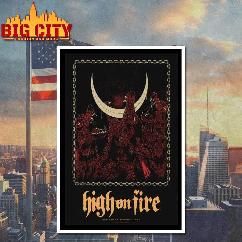 High On Fire Berlin, Germany 2025 Event Poster shirts
