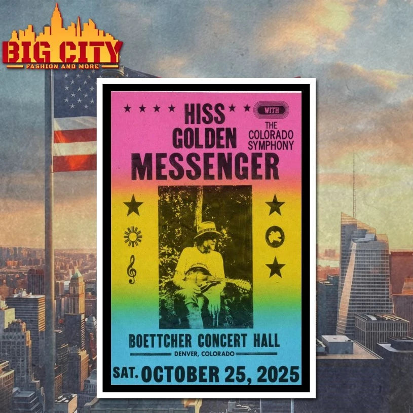 Hiss Golden Messenger Tour Denver, CO 10.25.2025 Poster shirt