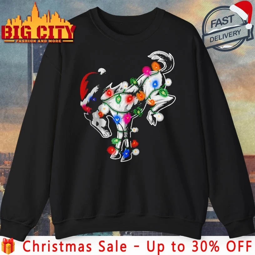 Holly Jolly Ford Bronco Horse light Christmas Shirt
