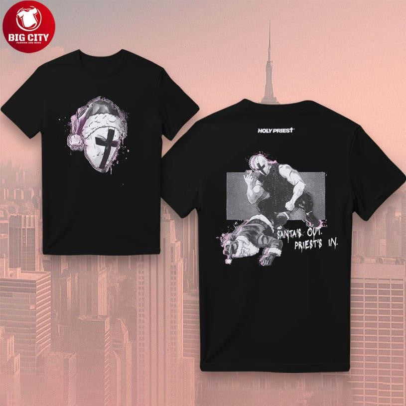 Holy Priest Santa Out Xmas 2025 Two Sided Shirt