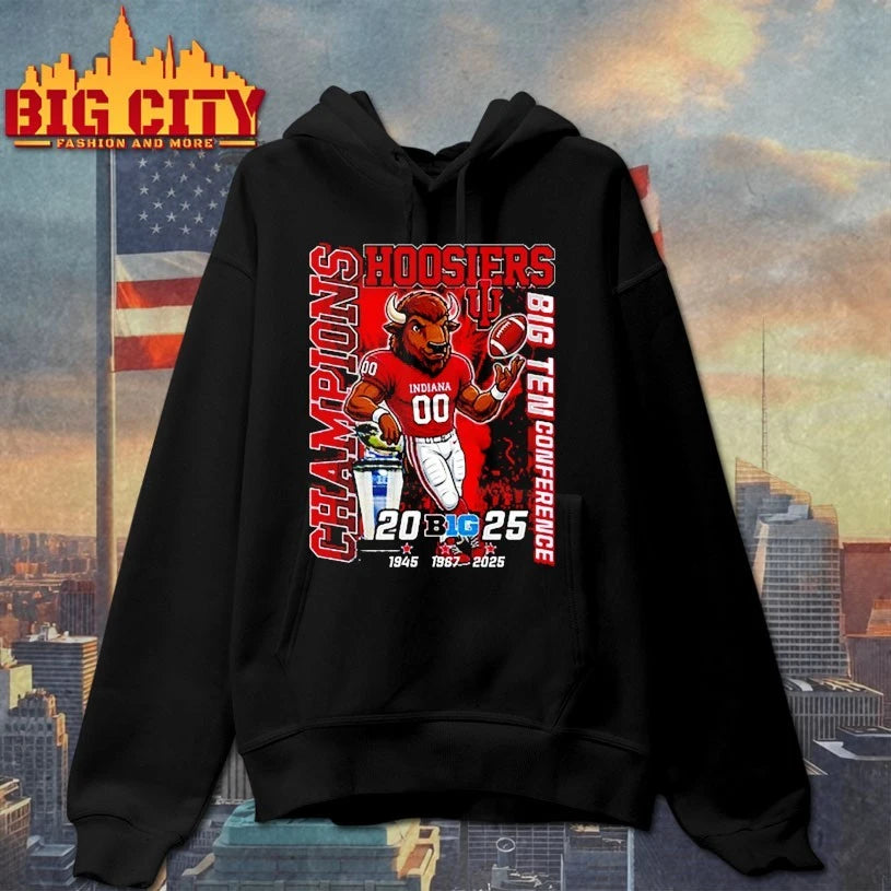 Hoosiers Champions Big Ten Conference Big 2025 macos shirt