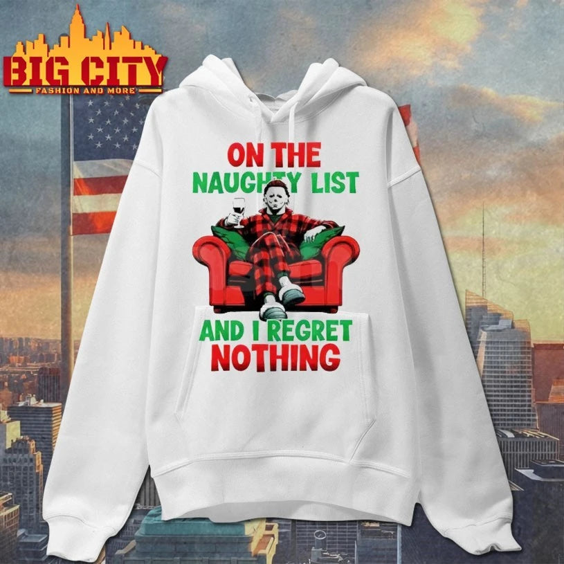 Horror Christmas on the Naughty List and I regret nothing shirt