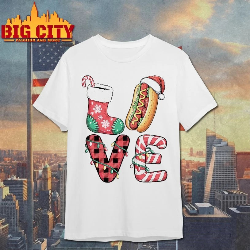 Hot Dog Christmas Love 2025 shirt