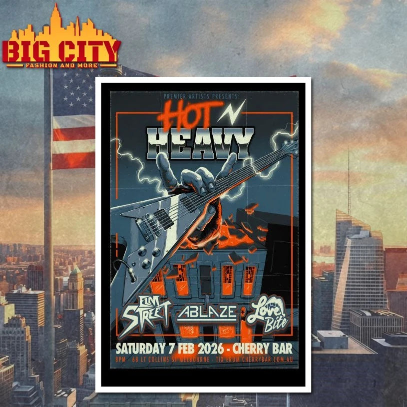 Hot N’ Heavy Event Melbourne On Feb 7 2026 Poster shirt