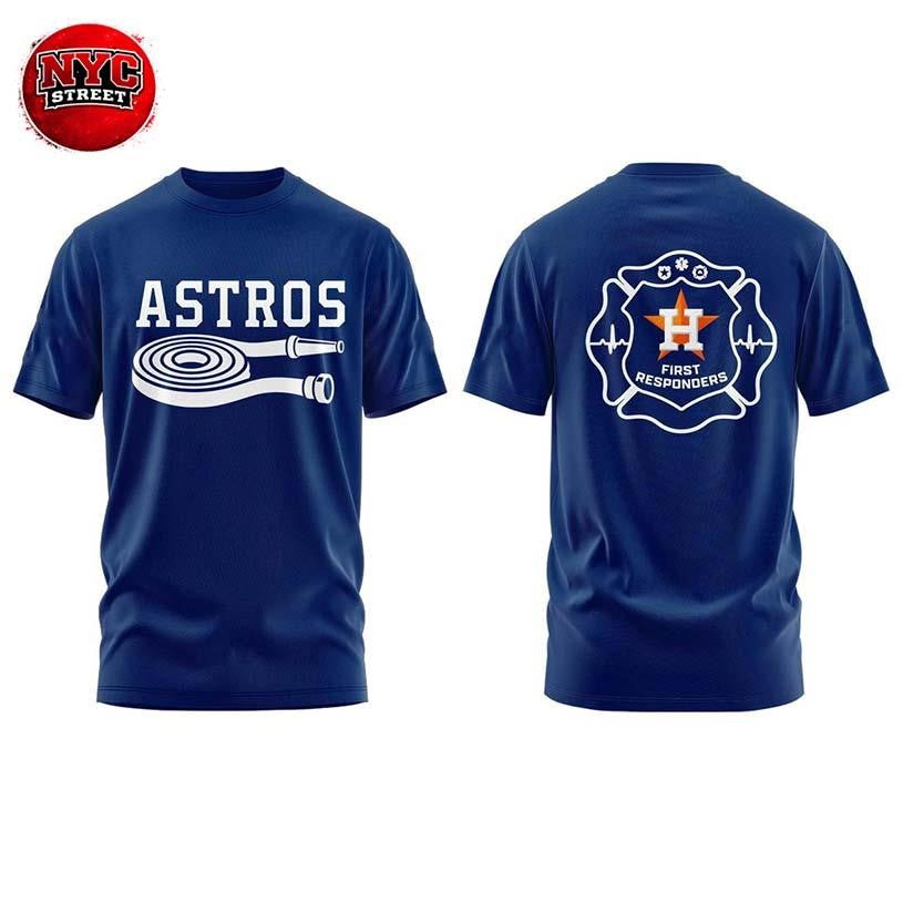 Houston Astros First Responders Night x MLB Game Two Sided Shirt