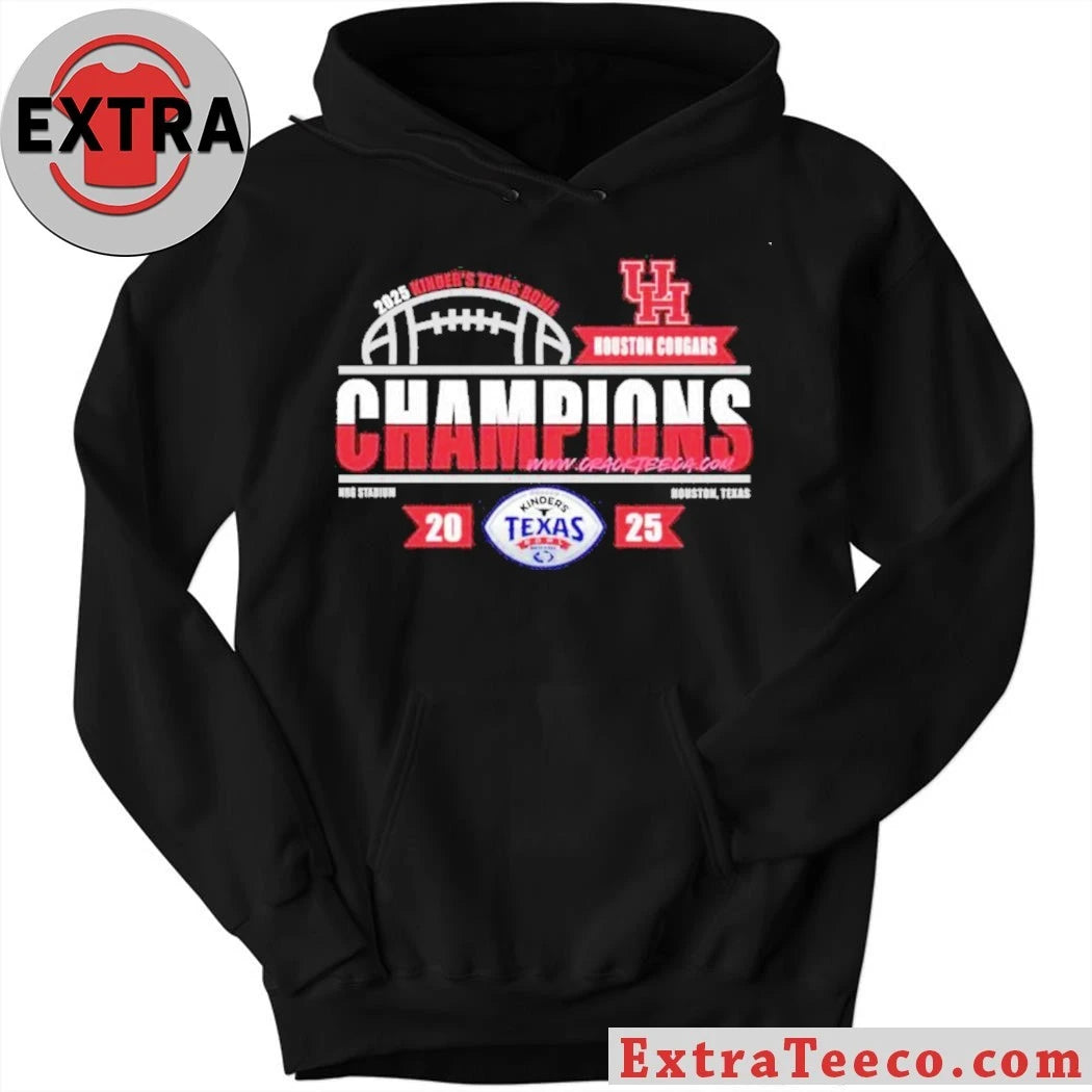 Houston Cougars Football 2025 Kinder’s Texas Bowl Champions Logo T-Shirt