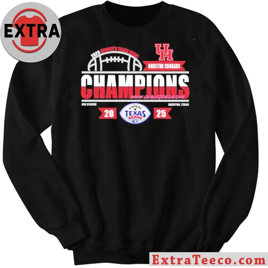 Houston Cougars Football 2025 Kinder’s Texas Bowl Champions Logo T-Shirt