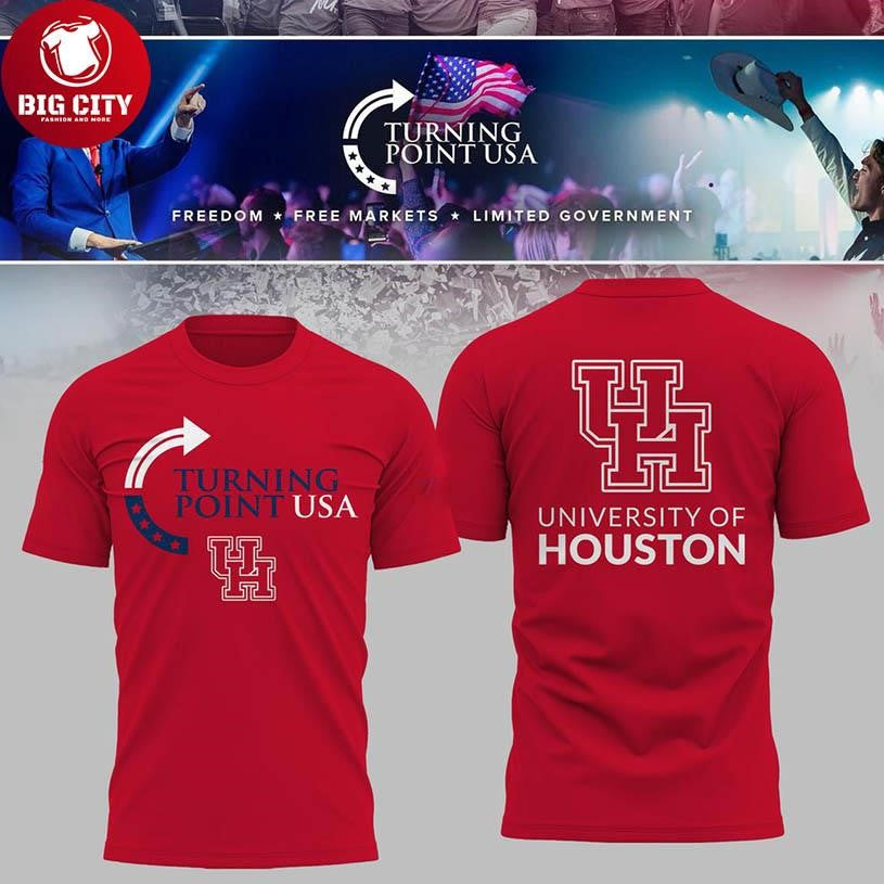 Houston Cougars Turning Point USA Charlie Kirk Legacy 2025 Two Sided Shirt
