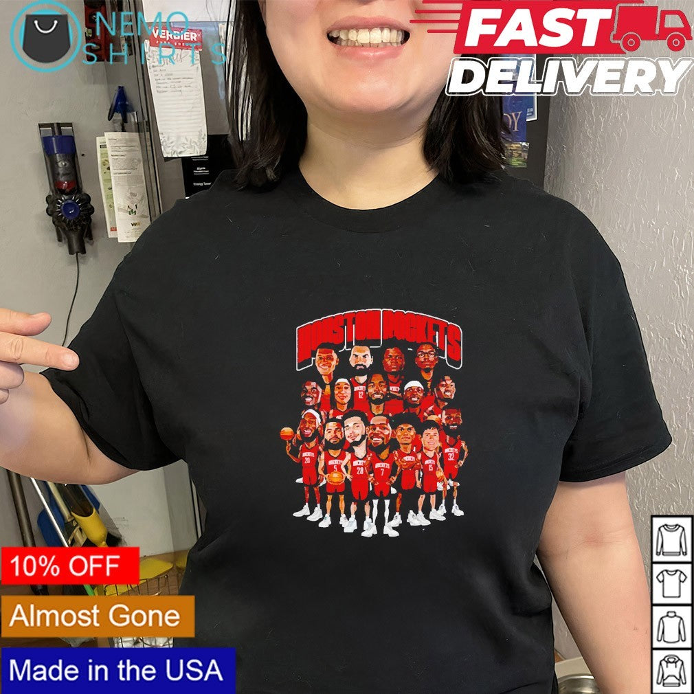 Houston Rockets 2026 Playoffs players caricatures shirt