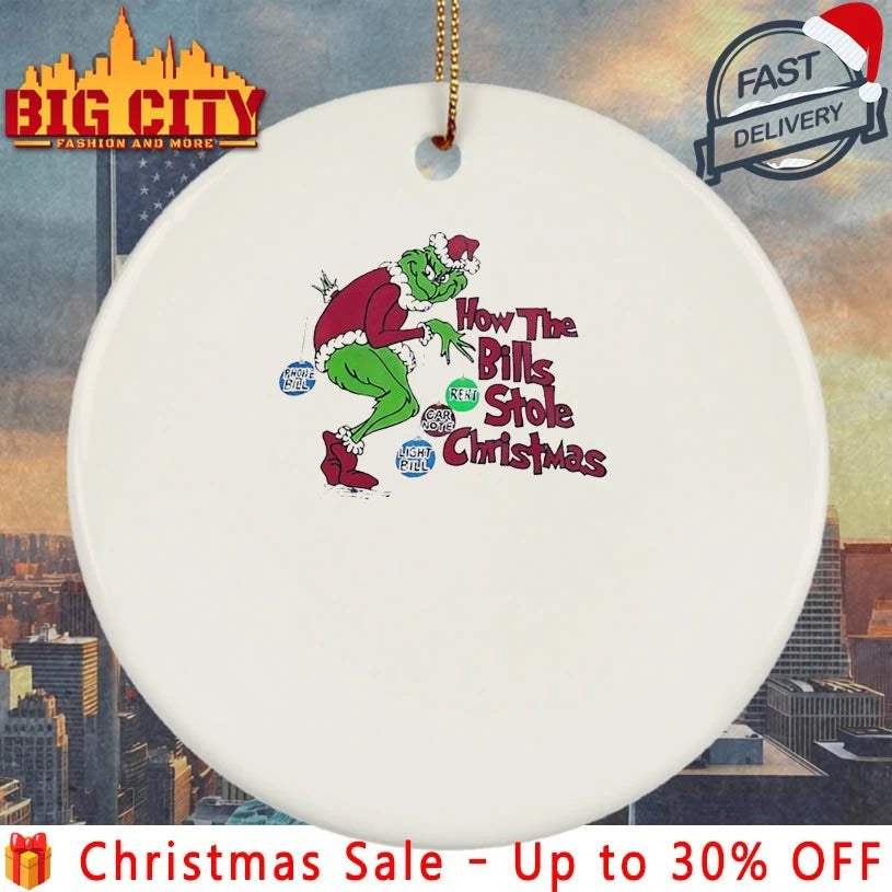 How The Bills Stole Christmas Phone Bill Light Bill Gar Note Rent shirt