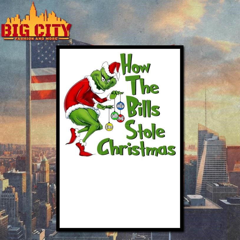 Official How the bills stole christmas grinch Shirt