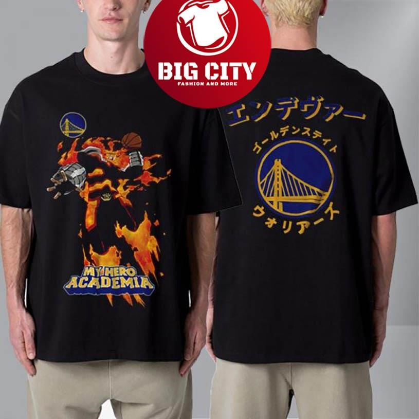 Hyperfly x NBA x My Hero Academia Endeavor Golden State Warriors Shirt