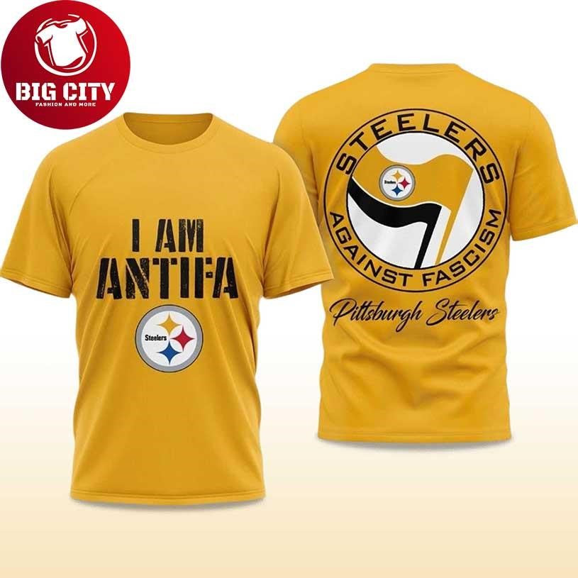 I Am Antifa Steelers Against Fascism 2025 New Two Sided Shirt