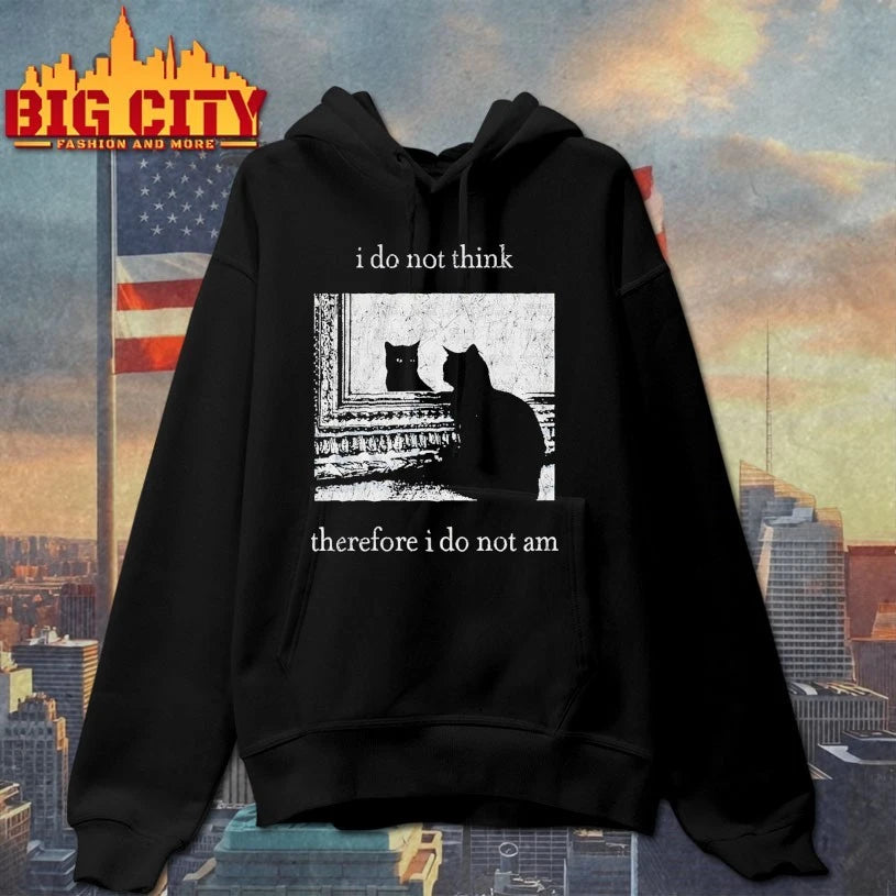 I Do Not Think Cat Goth Aesthetic Graphic shirt