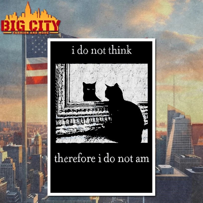 I Do Not Think Cat Goth Aesthetic Graphic shirt