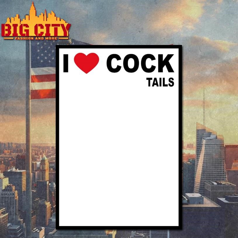 I Love Cock-Tails Heart Shirt