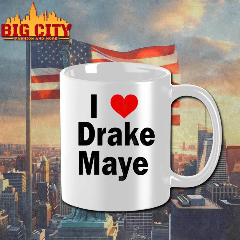 I Love Drake Maye red heart shirt