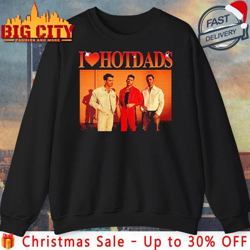 I Love Hot Dads Jonas Brothers photo shirt