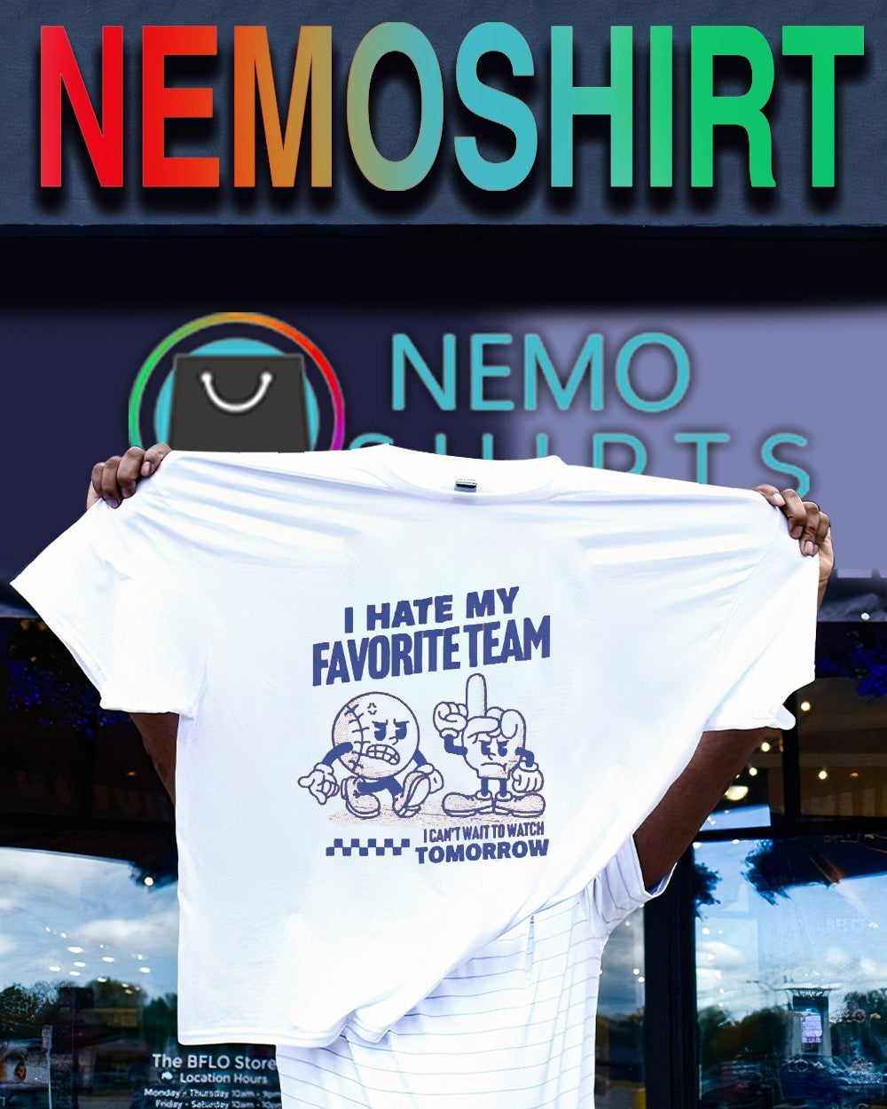 I hate my favorite team I can’t wait to watch tomorrow shirt