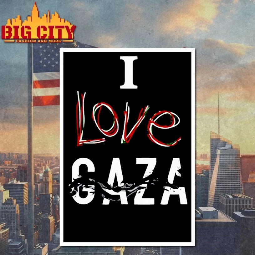 I love gaza Black shirt