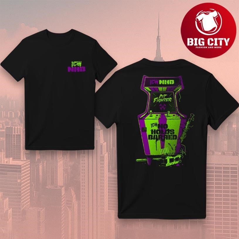ICW NHB Pitfighter Purple Green Two Sided Shirt