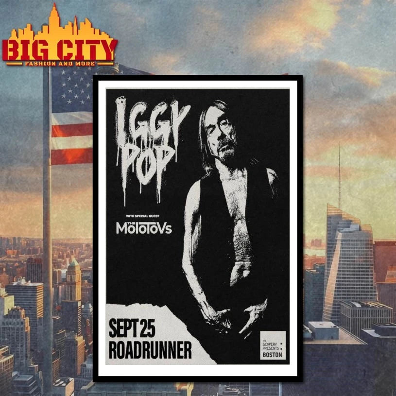 IGGY POP Boston, MA 2025 Poster shirt