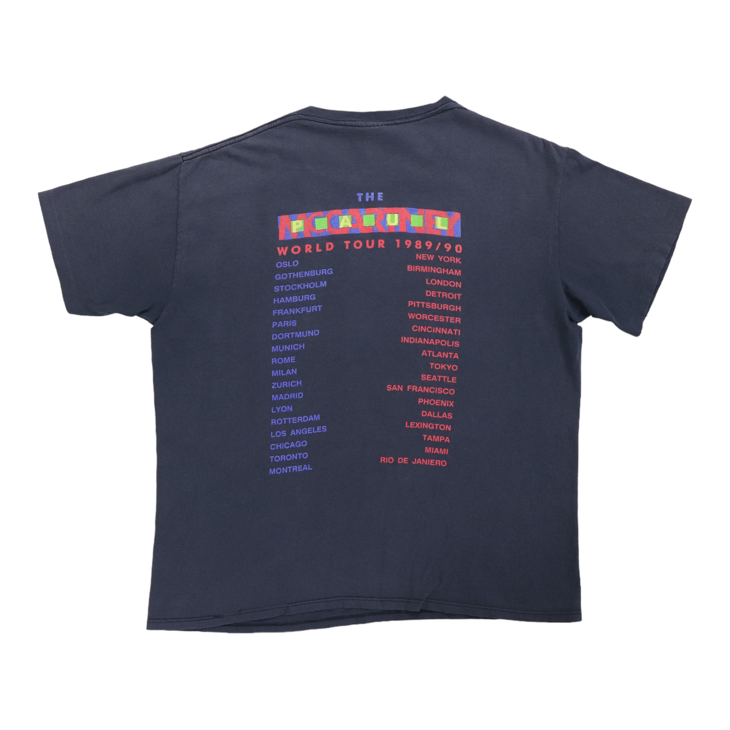 1989 Paul McCartney World Tour Shirt Style020