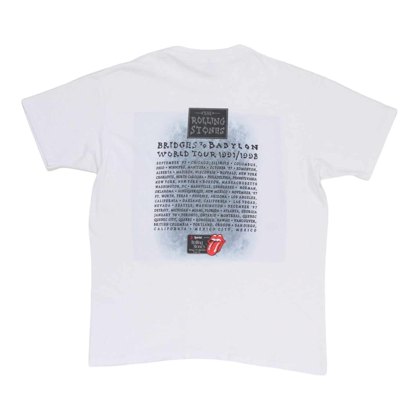 1997 Rolling Stones Bridges To Babylon Tour Shirt Style024