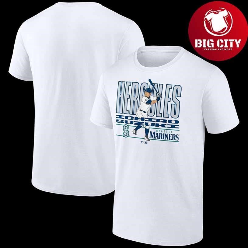 Ichiro Suzuki White Seattle Mariners Cooperstown Player Shirt