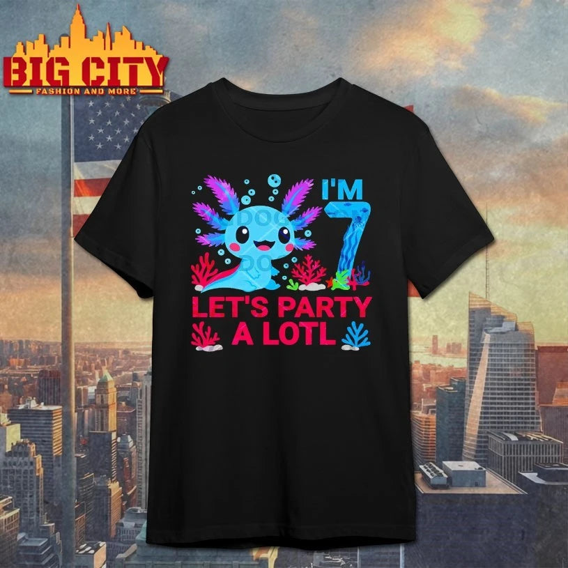 I’m 7 Let’s Party A Lotl Axolotl Lovers 2025 shirt
