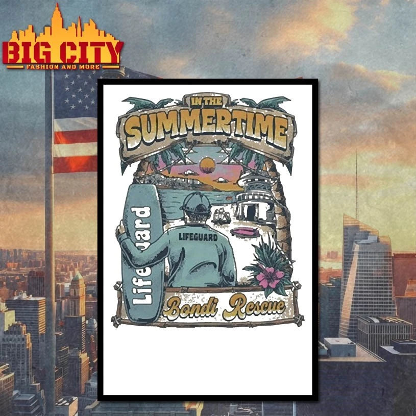 In The Summertime Bondi Rescue Retro Surf Shirts