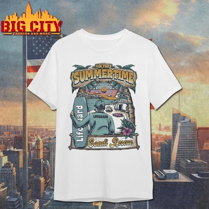In The Summertime Bondi Rescue Retro Surf Shirts
