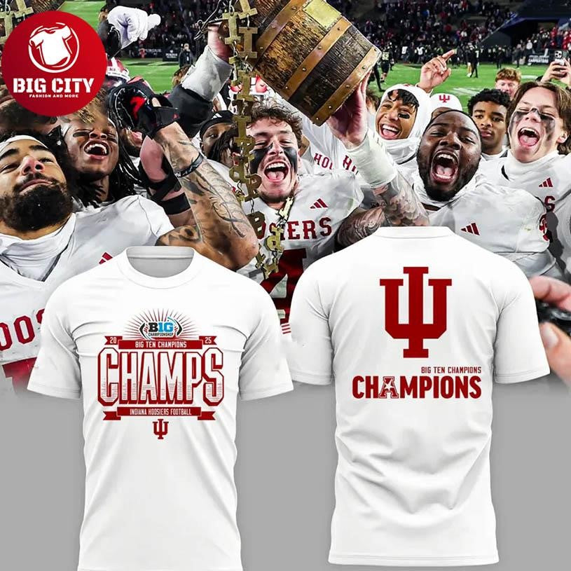 Indiana Football We are Champions 2025 Two Sided Shirt