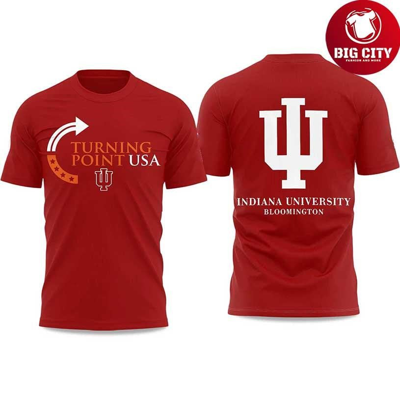 Indiana University Turning Point USA 2025 New Two Sided Shirt