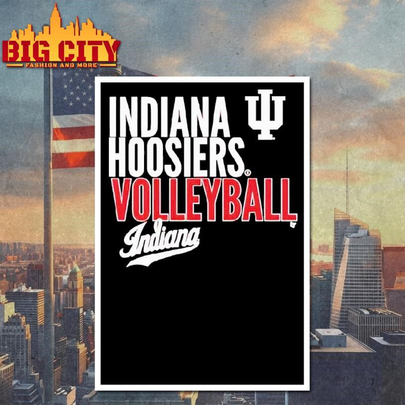 Official Indiana Volleyball Text Logo Shirt