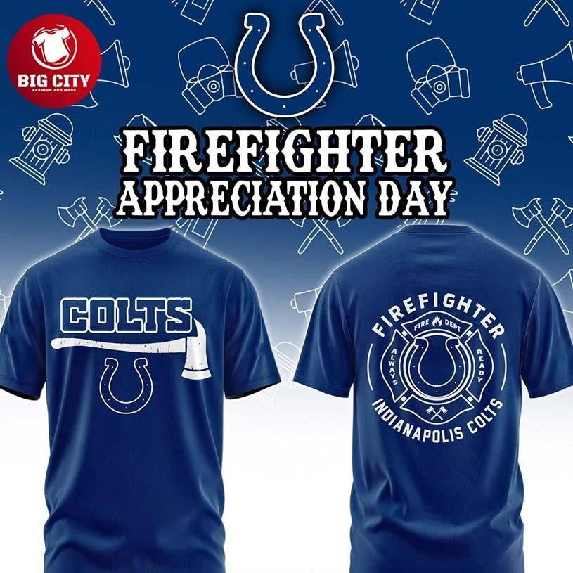 Indianapolis Colts Firefighter Application 2026 Game Night Two Sided Shirt