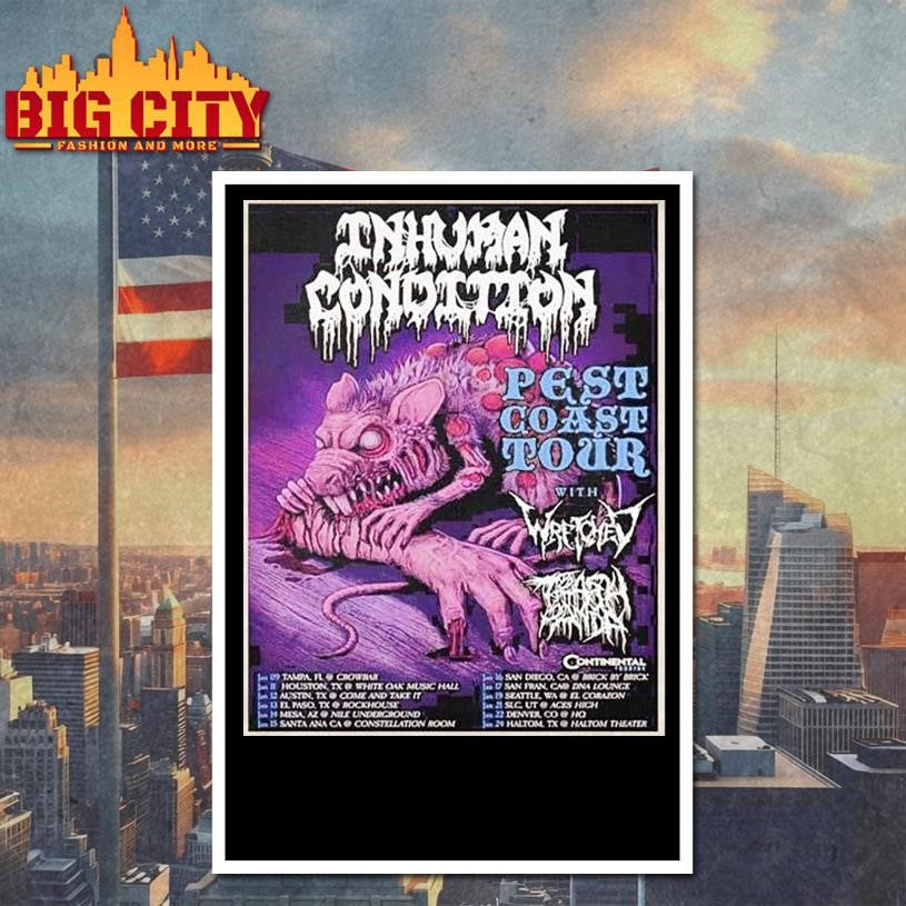 Inhuman Condition Pest Coast Tour 2026 Shirt