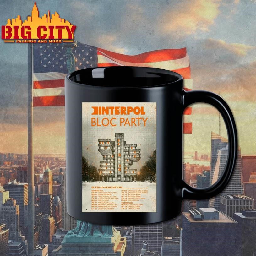 Interpol 2025 Uk And EU CO-Headline Tour Poster Shirt