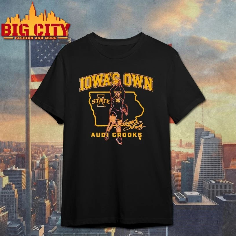 Iowa State Basketball Audi Crooks State Star signature shirt