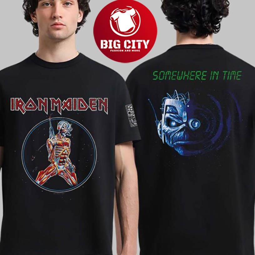 Iron Maiden 50th Anniversary Somewhere In Time Cyborg Eddie Shirt