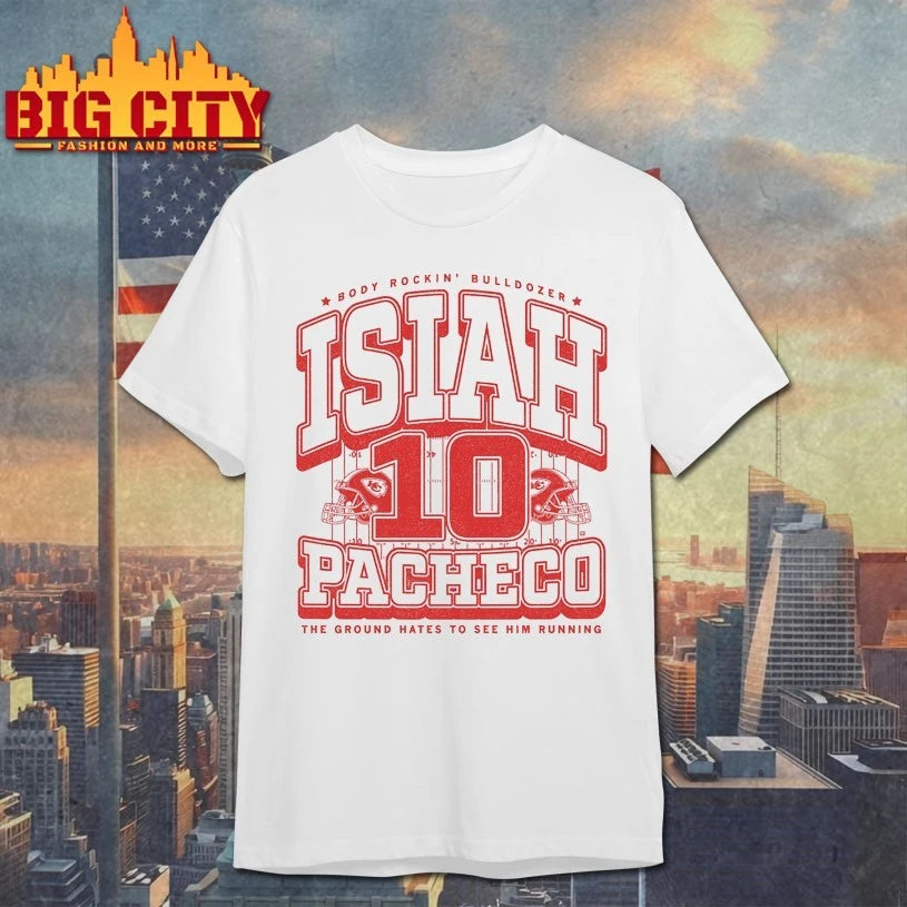 Isiah Pachecho Body rockin’ Bulldozer shirt